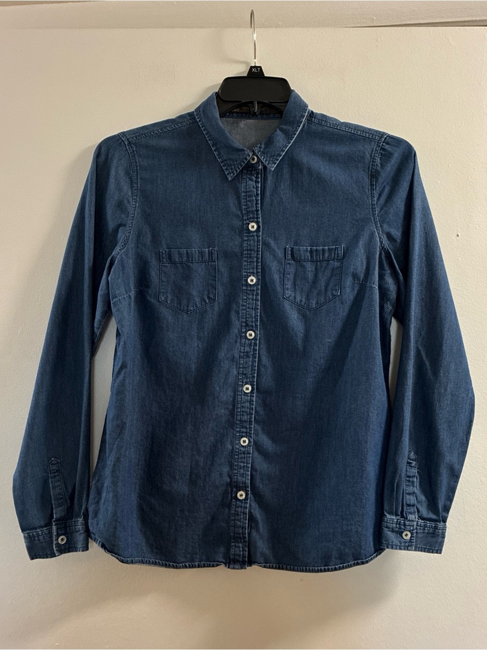 Outback Red Denim Shirt - Navy Blue with Yellow Logo